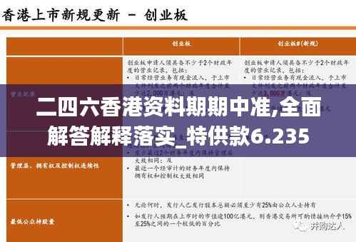 二四六香港资料期期中准,全面解答解释落实_特供款6.235