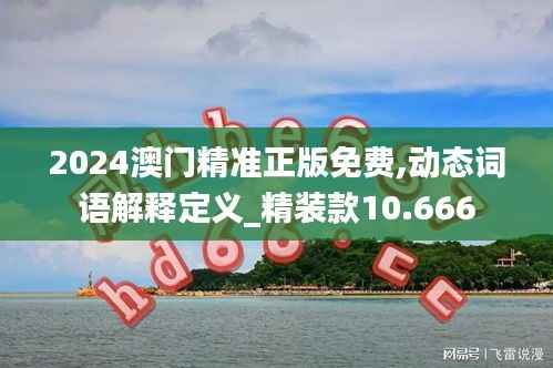 2024澳门精准正版免费,动态词语解释定义_精装款10.666