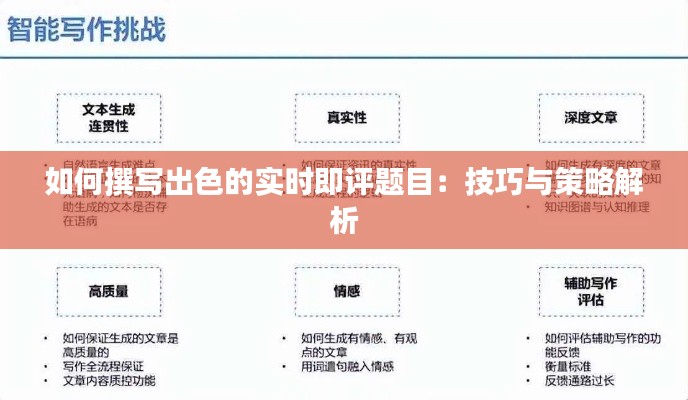 如何撰写出色的实时即评题目:技巧与策略解析