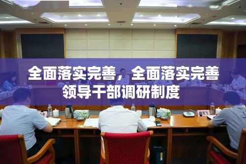 全面落实完善,全面落实完善领导干部调研制度