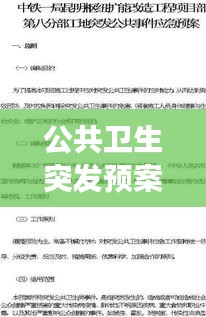 公共卫生突发预案,突发公共卫生事件应急工作预案